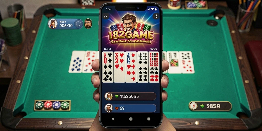 Tampilan gameplay seru dari 182GAME dalam permainan Domino.