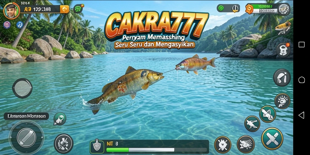Gameplay memancing yang seru dan menantang dalam CAKRA777.