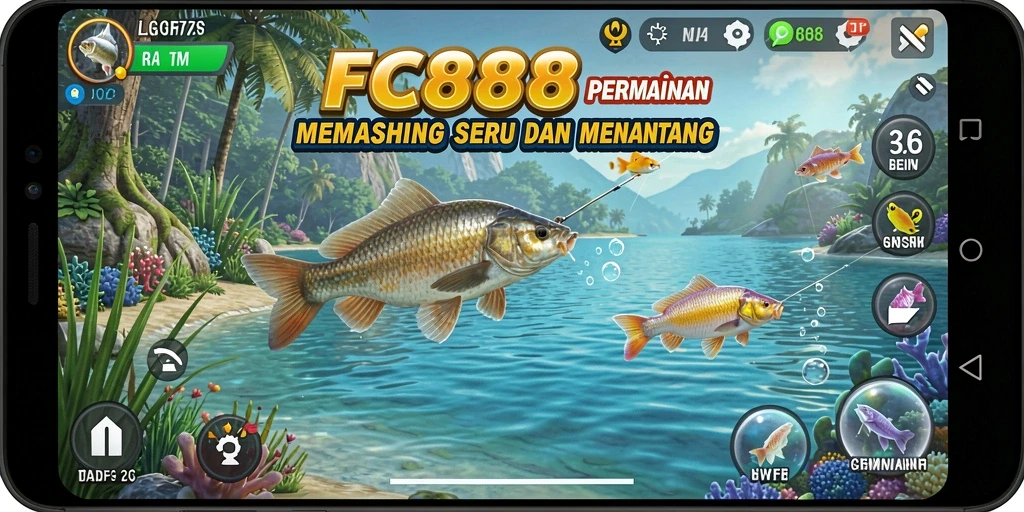 Gameplay seru FC888 dengan aksi memancing yang menegangkan.