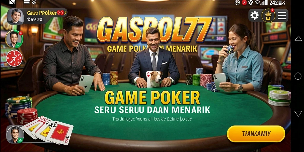 Tangkapan layar GASPOL77 menampilkan gameplay poker yang seru dan interaktif.