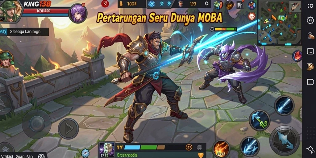 Gameplay seru dan strategis di KING138 MOBA.