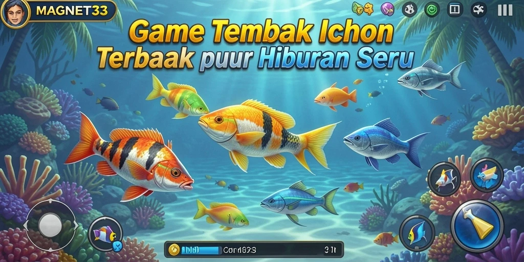 Tangkapan layar menunjukkan aksi menembak ikan yang mendebarkan di MAGNET33.