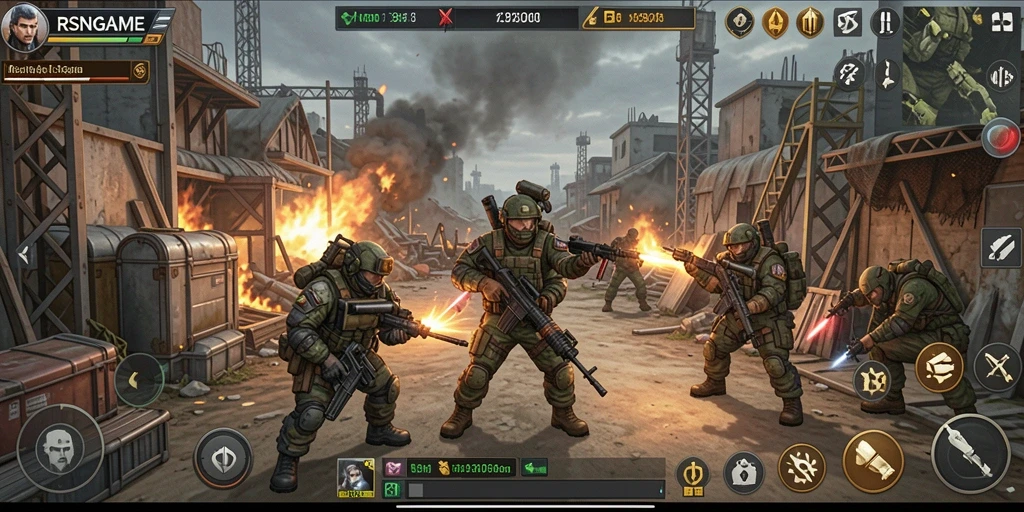 Screenshot menunjukkan gameplay strategis yang menegangkan dan penuh aksi.